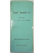 Vintage Lionel Trains O/O27OO Gauge Checklist Guide 1929-1968 Ladd Publi... - $6.00