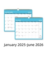 Wall Calendar 2025-2026,14.8" x 11.6" 18Month Calendar Jan. 2025 -Jun. 2026 Blue - $18.96