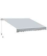 Outsunny 12&#39;x8&#39; Retractable Patio Awning Sun Shade with Manual Crank - $5,815.06 MXN