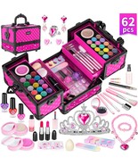 62 Pcs Kids Makeup Kit For Girl, Washable Play Makeup Toys Set For Dress... - $50.99