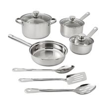 Mainstays Stainless Steel 10Pc Cookware set - $53.05