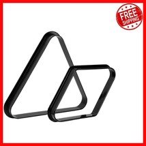 Black Billiard Racks - 8-Ball Triangle and 9-Ball Diamond for Players - $544.83 MXN