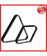 Black Billiard Racks - 8-Ball Triangle and 9-Ball Diamond for Players - $533.45 MXN