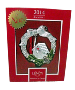 Lenox Bless This Home 2014 Ornament Birdhouse Wreath Silver Boxed Christ... - €16,29 EUR