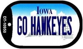 Go Hawkeyes Iowa Novelty Metal Dog Tag Necklace DT-10950 - £12.53 GBP