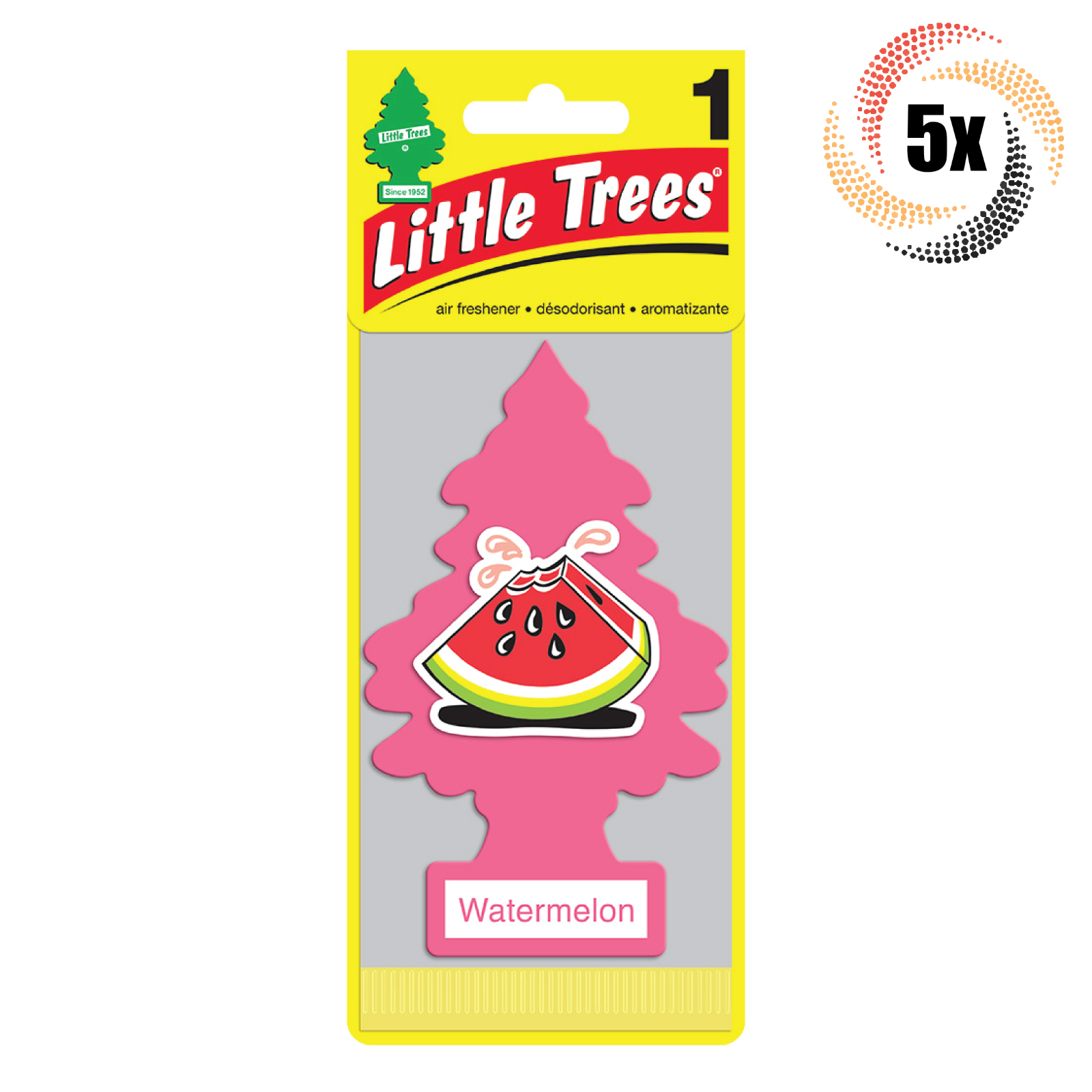 5x Packs Little Trees Single Watermelon Scent Hanging Trees | Prevents O... - $10.40