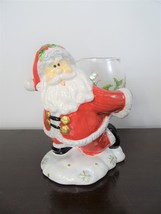 Vintage Christmas Santa Globe Candle Holder, Votive Tea Light - £17.20 GBP