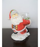 Vintage Christmas Santa Globe Candle Holder, Votive Tea Light - £17.35 GBP