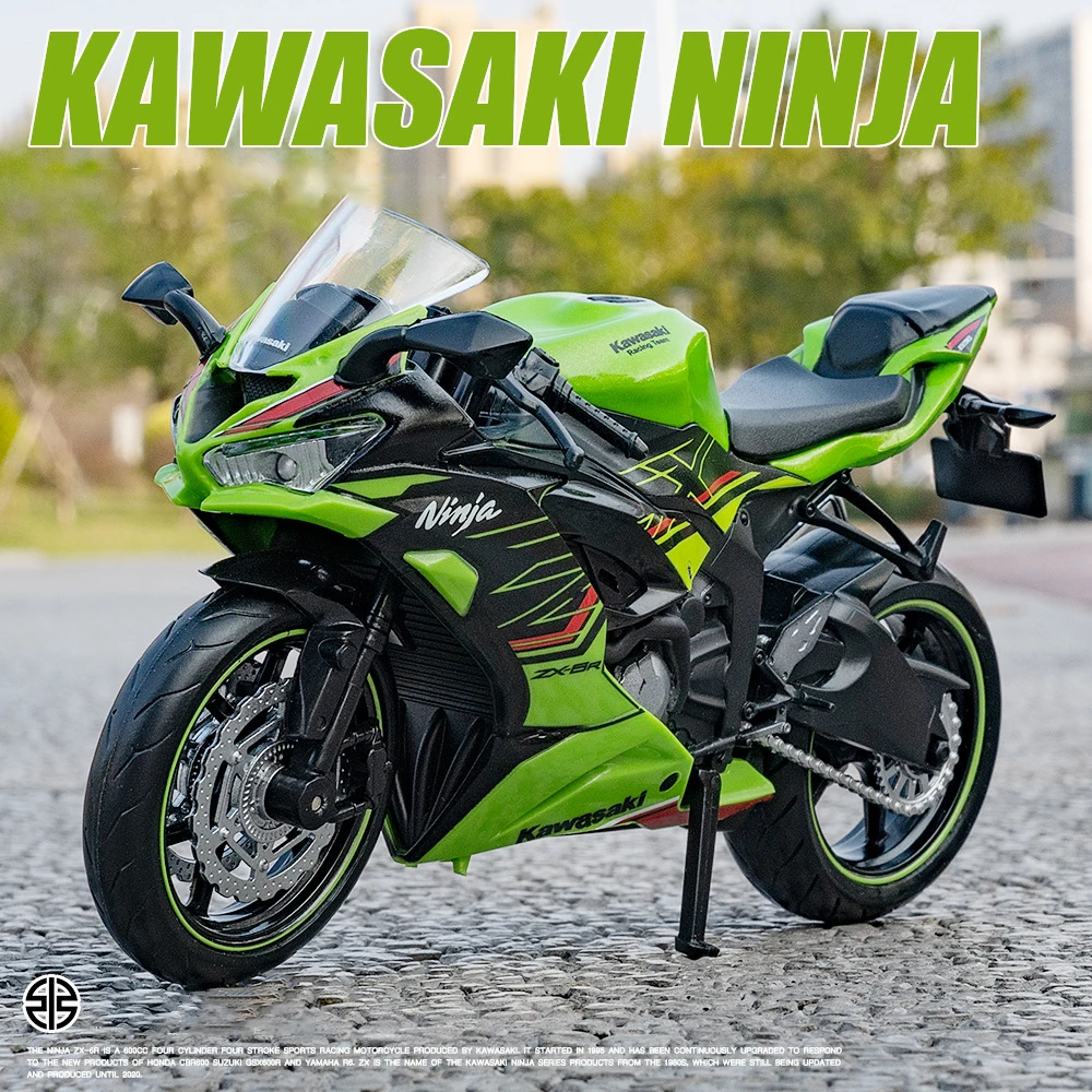 1:12 Kawasaki Ninja ZX6R ZX-6R Motorcycle Model Collection Autobike Shork-Absorb - £13.72 GBP