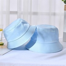 Unisex Cotton Bucket Hat Women Men Summer Foldable screen Hat Cap Outdoor Beach  - £37.03 GBP