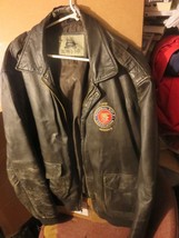 Burks Bay NRA Life Member Black Leather Jacket XLT Bomber Jacket - $39.26