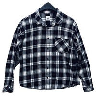 Vans Womens Flannel Shirt Size Large Cowgirl Black Red &amp; White Button-Down - £11.47 GBP