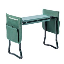 Portable Garden Kneeler Seat Foldable Garden Bench With Eva Foam Pad 2 Tool Bags - £67.93 GBP