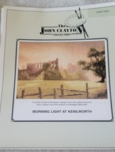 John Clayton Collection  Morning Light At Kenilworth Pattern Only - £6.73 GBP