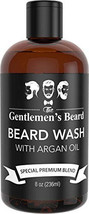 Gentlemen&#39;s Beard Wash w Argan Oil 8oz, Made in USA, Essential Oils, Gro... - £18.54 GBP