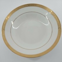 North Crest Home Holiday Traditions Soup Salad Bowl  Gold Trim 8&quot; - £5.91 GBP