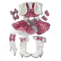 Pink &amp; Winter White Pageant Outfit Size 5/6 Little Girls - $3,015.37 MXN