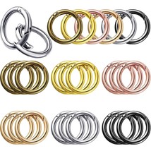 18 Pieces Spring O Rings Alloy Trigger Round Snap Buckle, 6 Colors Hook Clip Diy - £15.68 GBP