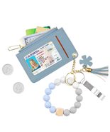 DOMUUH Wristlet Bracelet Keychain Wallet, Pocket Credit Card Holder Purse Tassel - $15.98