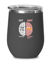 Wine Glass Tumbler Stainless Steel Funny Pi Day Left Vs Right Brain  - £26.33 GBP