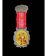 German Carnival Fasching Medal 1971 Aktion Frankenwald Wunsiedel Red Ribbon - $46.97 CAD