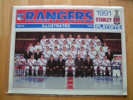 New York Rangers 1990-91 Illustrated Magazine MSG Program Stanley Cup Pl... - $12.38
