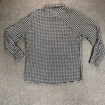 Ocean Current Flannel Shirt Mens 2XL XXL Black White Buffalo Check Casual Button - £10.48 GBP