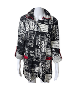 Moonlight Fashion Y &amp; S Design Jacket Art To Wear Mix Media Print Small ... - $40.86