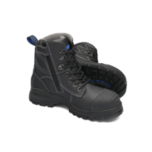 Blundstone Steel Toe Lace Up Side Zip, Water Resistant, Bump Cap, Black, AU size - $7,011.99 MXN