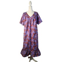 Anthony Richards Purple Red Butterflies Mumu Dress Size XL NEW Short Sleeve - $14.99