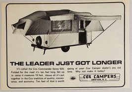 1968 Print Ad Cox Commander Series 500 Tent Camping Travel Trailers Grif... - £8.59 GBP