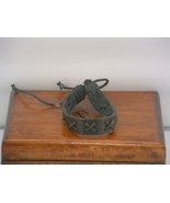 New Men’s Black Leather Cross Stitch Tie Bracelet - $144.12 MXN