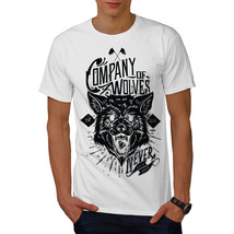 Wellcoda Company of Wolves Mens T-shirt, Never Graphic Design Printed Tee - $18.85+
