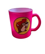 Buc-ees Hot Pink Coated Glass Mug Coffee Tea - $12.77