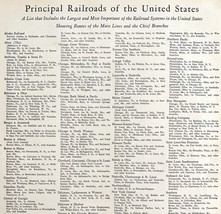 Principal Railroads Of The United States 1935 14 x 11&quot; Main Line Branche... - €34,56 EUR