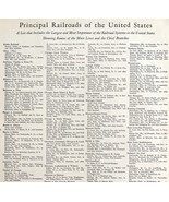 Principal Railroads Of The United States 1935 14 x 11&quot; Main Line Branche... - $734.82 MXN