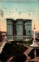 San Francisco Ca -ST, Francis Hotel &amp; Union Square 1909-VINTAGE Postcard BK31 - £3.10 GBP