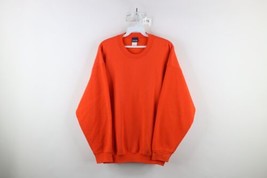 Vintage 90s Streetwear Mens Large Faded Blank Crewneck Sweatshirt Orange... - $39.55