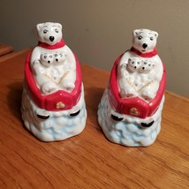 Salt and Pepper Shakers, ceramic Polar Bear, Coca Cola Salt and Pepper - $17.99