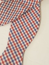 The Cordial Churchman Bow Tie Men  Stripe Red White Blue Made In USA - £26.33 GBP