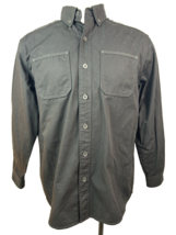 Ridgecut Toughwear Shirt Mens Medium Black Work Heavy Ripstop Button Ult... - £13.11 GBP
