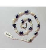 Artisan Crafted Sterling Silver Amethyst, Crystal Chips &amp; Pearl Necklace... - £9.17 GBP