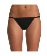 No Boundaries Women&#39;s Cotton String Bikini Panties Size MEDIUM Black - $220.31 MXN