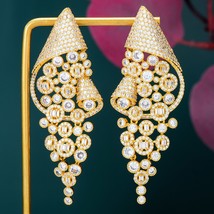 74Luxury Bubble Cluster African Earring For Women Wedding Party Indian Dubai Bri - £54.80 GBP