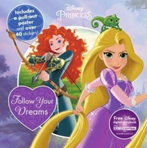NEW Disney Princess Follow Your Dreams (8 X 8 Activity &amp; Sticker Book) - £5.23 GBP