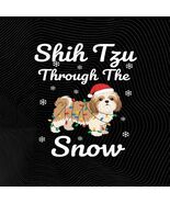 Chih Tzu Through Snow PNG Xmas Dog Christmas Clipart Chih Tzu Through Sn... - $3.95