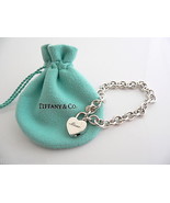 Tiffany &amp; Co Silver Mom Heart Padlock Charm Bracelet Open Links Gift Pou... - £390.79 GBP