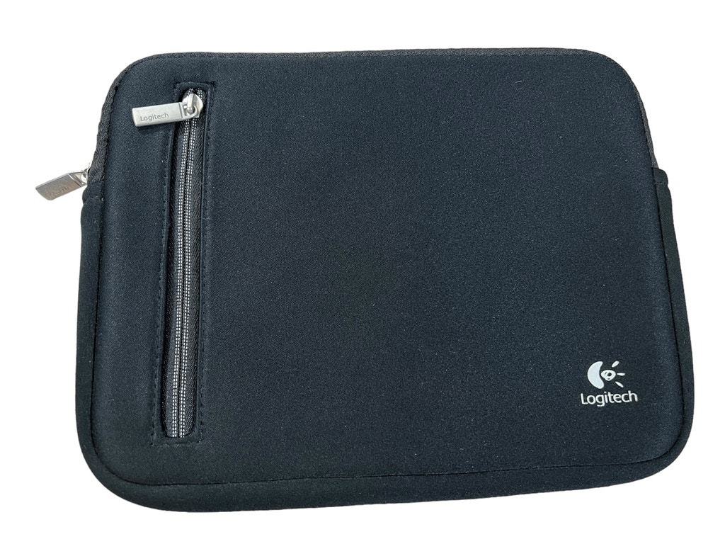 Logitech 10.0 Kinetik Black Notebook Sleeve Protective Case Pouch 10"x8" - $12.59