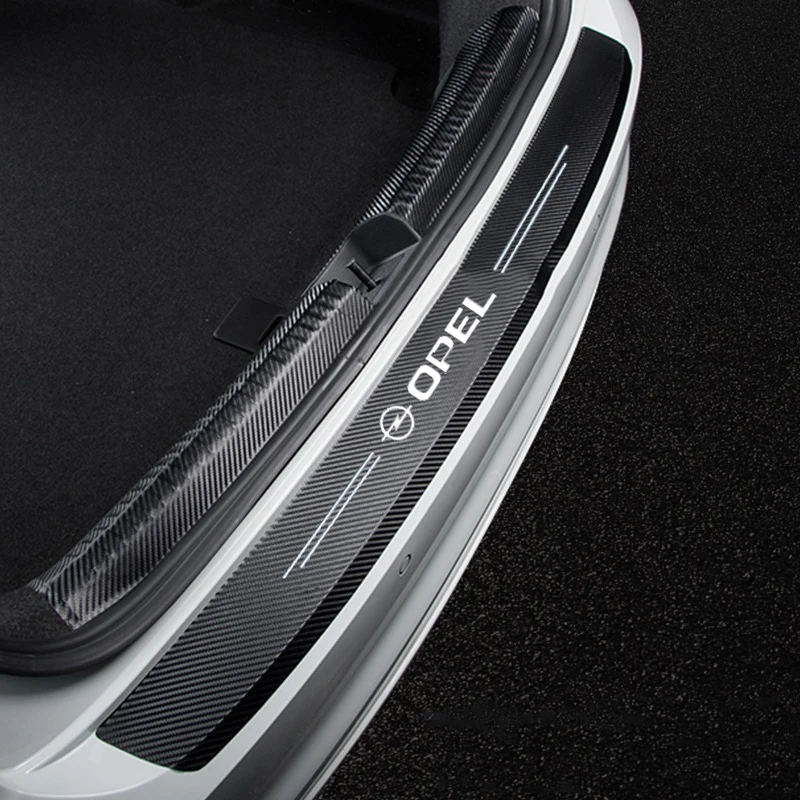 Leather Car Rear Bumper Stickers Trunk Guard Plate Molding For Opel Astr... - $63.93