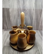 Wooden Cups With Unique Serving Tray - £27.68 GBP